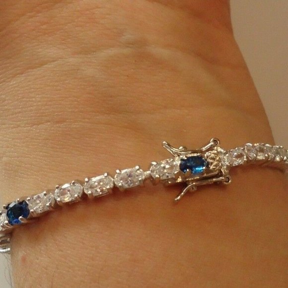 Womens Tennis Bracelet 16 CT Diamonds w/ 925 Silver!